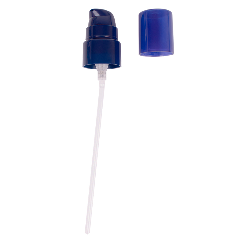 Pompe distributrice pour flacons de 50 à 200 ml bleus (large)  [8305]