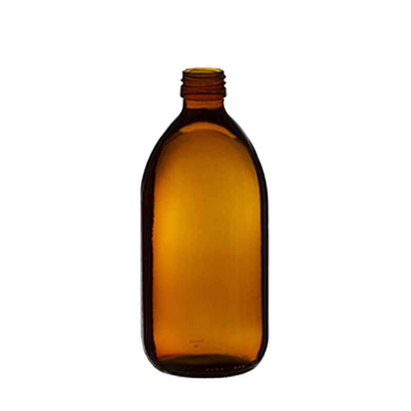 Flacon brun de 500 ml (unité, sans bouchon) [8500]
